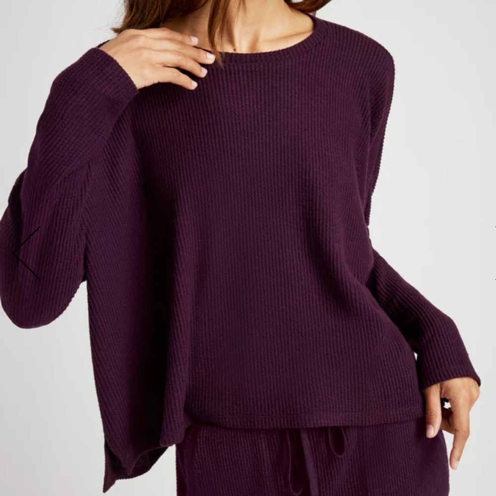 Splendid London Lounge Long Sleeve Top US Women’s M in Plum